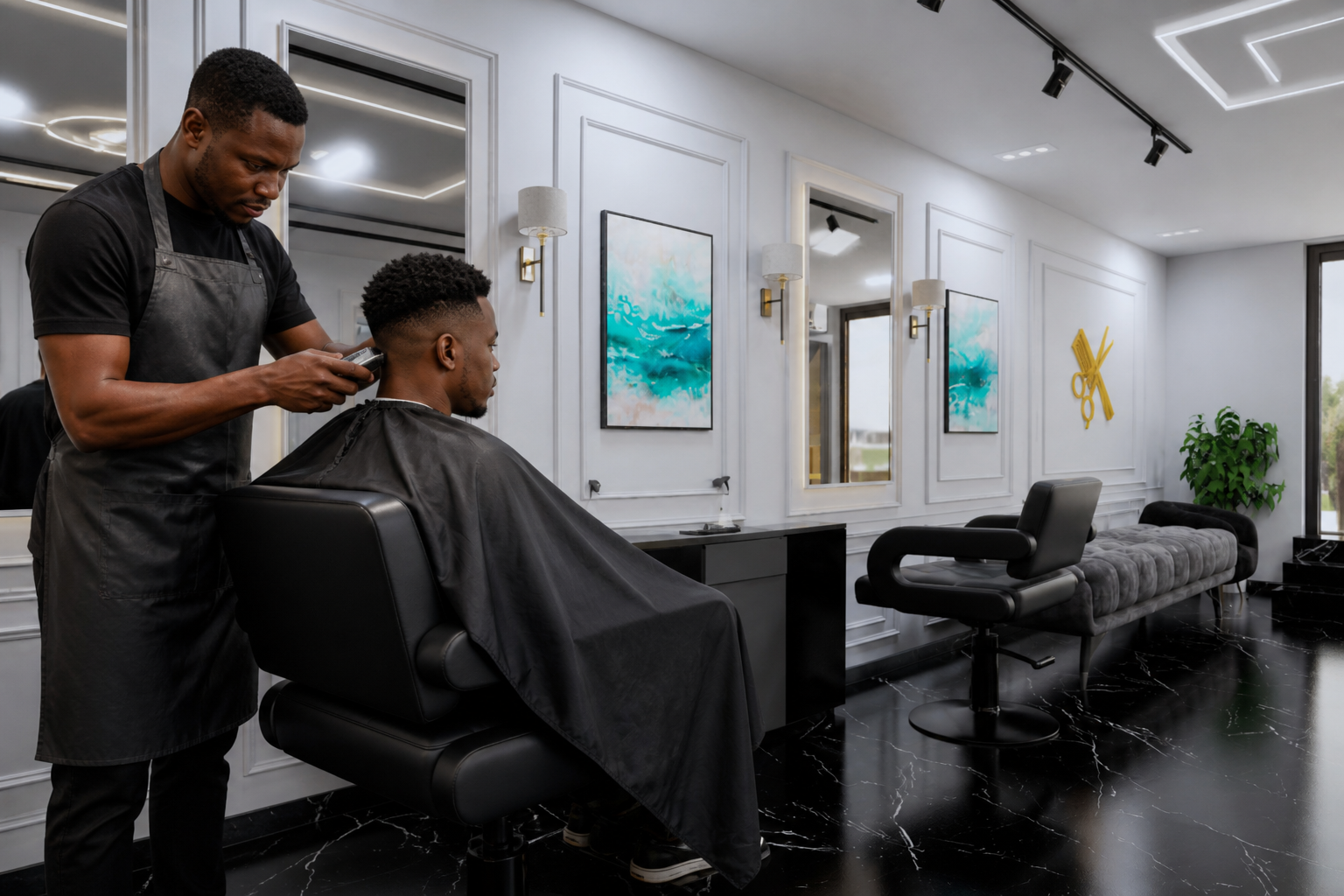 Coupe en station chez MAC NATION